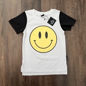 Trilogy Design Smile Graphic Kids Tee - White & Black